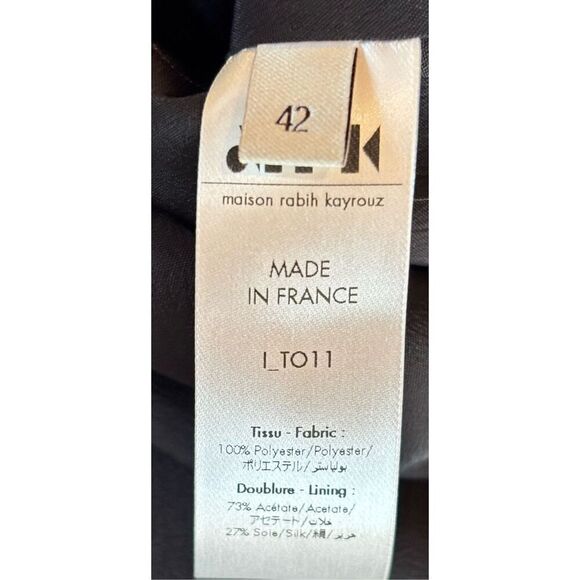 Maison Rabih Kayrouz Black Sequin Collar Shirt in Black NWT Size 42/ US 10 - Picture 6 of 6